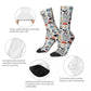 Friends TV Show Fashion Soccer Socks - Cartoon Central Perk - Polyester Long - Sweat Absorbing for Men & Women-WHITE-One Size-