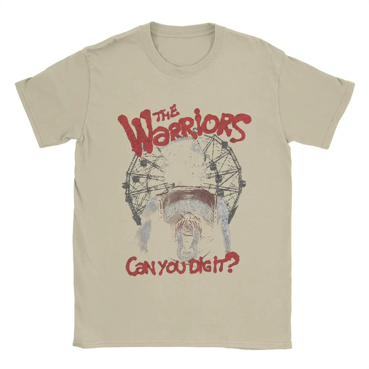 The Warriors Men's T-Shirt - Leisure Round Neck Tee-Khaki-S-