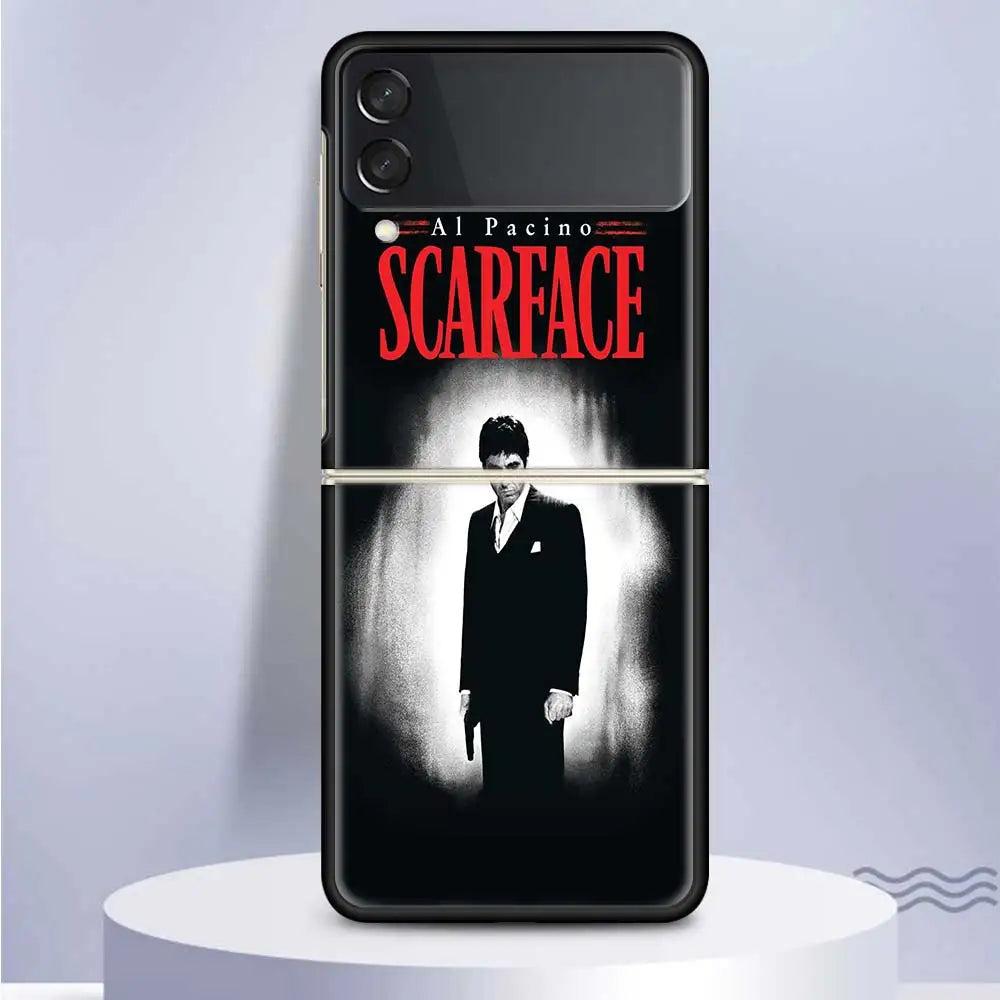 Scarface 1983 - Al Pacino Film Classic - Samsung Galaxy Z Flip Case - Fits Flip3, Flip4, Flip5 - PC Hard Plastic for Z Flip 5, 4, 3, 5G Fundas.-TW828-4-Samsung Z Flip 5-