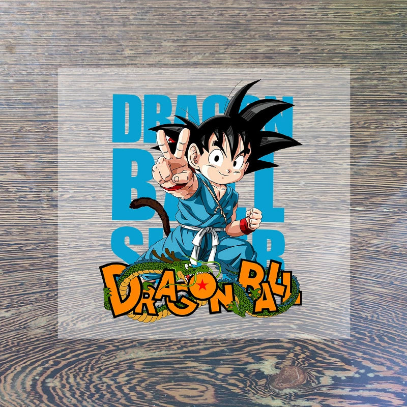 Dragon Ball Clothes Sticker Son Goku Patches Cartoon Anime Iron on Clothing Patches Heart Transfer Applique Hot Thermal Sticker-QLZ176-5-8cm-