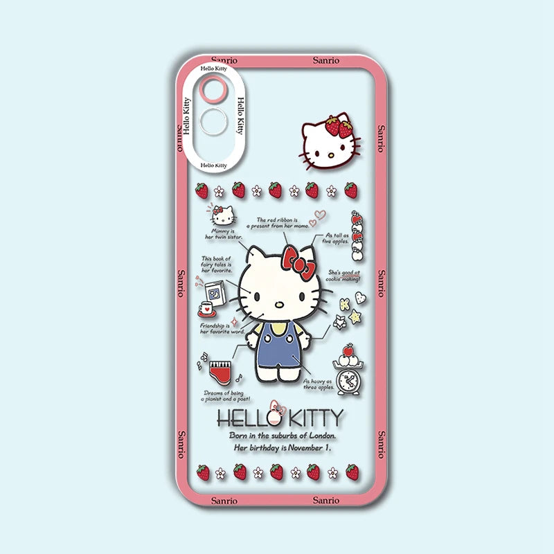 Cinnamoroll | Hello Kitty Cover For Redmi 9A 9AT Phone Case - Cartoon Transparent Soft Silicone Coque - For Redmi9A 9 AT - Shell kuromi Bags - Xiaomi Redmi 9A - Anime Fan Gift-Msanlo32-Redmi 9A-