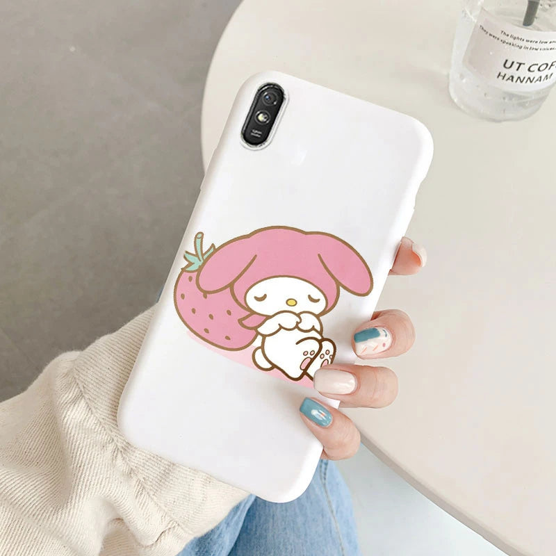 Cute Cartoon Phone Case - Anti-drop Soft Kuromi Melody Cinnamoroll Case - Xiaomi Redmi 9A 9AT Back Cover - Girl Boys for Redmi 9a - Xiaomi Redmi 9A - Anime Fan Gift-Kba-sanlo176-Redmi 9A-