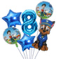1Set Cartoon Paw Patrol Ryder Birthday Decoration - Aluminum Film Balloon Set Dog Chase Skye Marshall - Party Supplies Children Toys-Blue 6pcs 8-