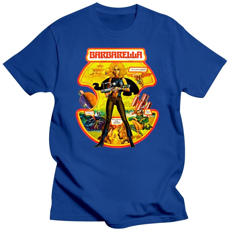 Barbarella - Sci-Fi Classic T-Shirt - Garments For True Movie Lovers - Fanwear-SkyblueMen-S-