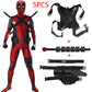 Anime Kids and Adults Superhero Deadpool Cosplay Costumes - Bodysuits with Attached Mask Suits for Halloween Party, Suitable for Boys and Girls-
