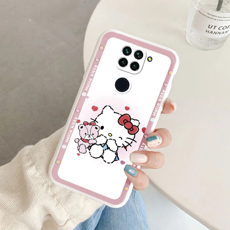 Cute Cartoon Kuromi Melody Cinnamoroll Phone Case - Anti-drop Cases - Xiaomi Redmi Note 9 Back Cover - Girl Boys for Redmi Note 9 - Xiaomi Redmi Note 9 - Anime Fan Gift-Kba-sanlo31-Redmi Note 9-