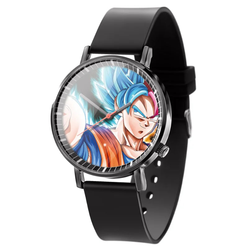 Dragon Ball Z Watch Goku Saiyans Wristwatch Leather Printing Watch Cartoon Anime Quartz Electronic Watch Toy Birthday Party Gift-