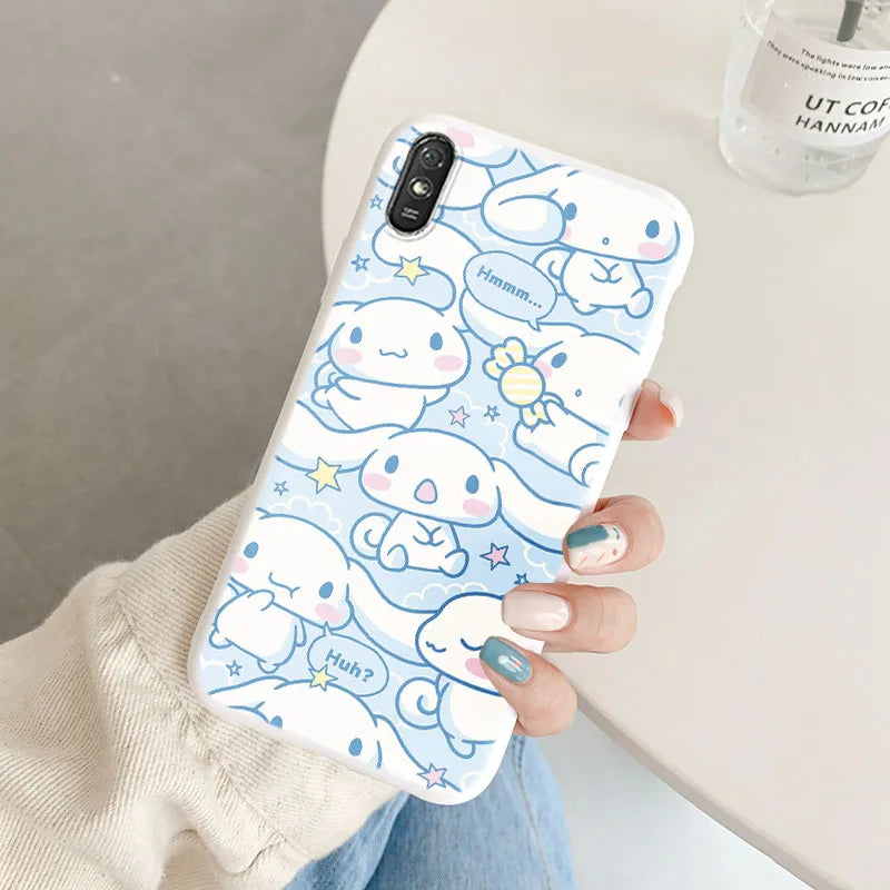 Cute Cartoon Phone Case - Anti-drop Soft Kuromi Melody Cinnamoroll Case - Xiaomi Redmi 9A 9AT Back Cover - Girl Boys for Redmi 9a - Xiaomi Redmi 9A - Anime Fan Gift-Kba-sanlo12-Redmi 9A-