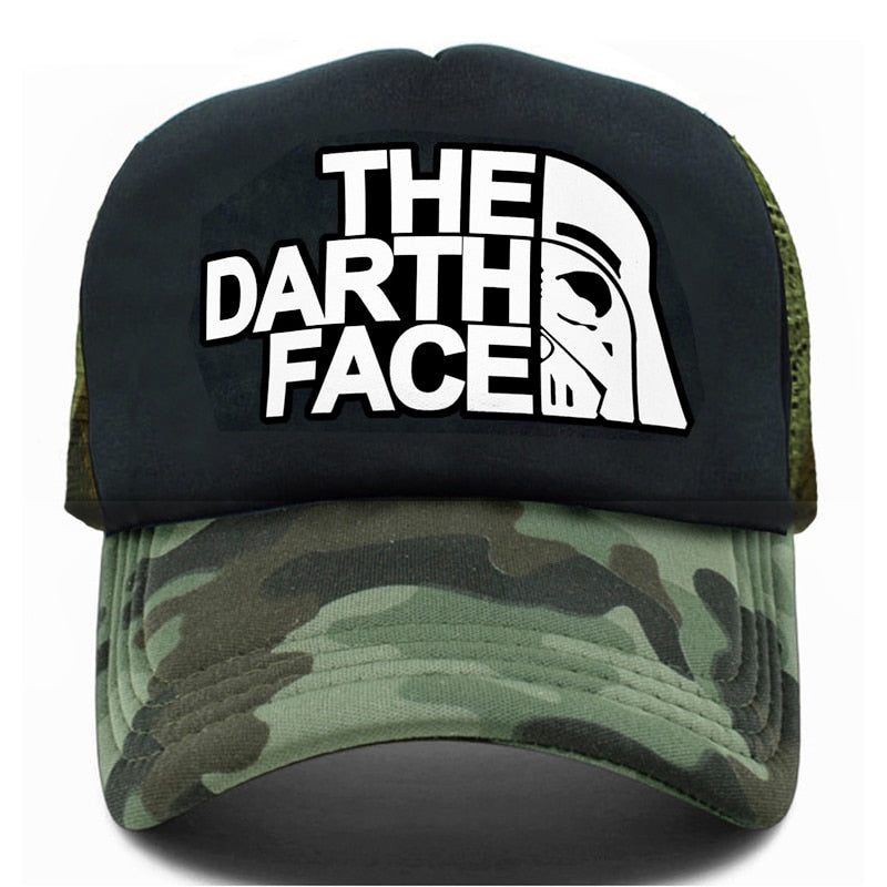 Darth Trucker - Ultimate Trucker - Snapback Baseball Cap - Summer Hat For Men and Women-Camouflage Black-Kid 52to55cm Head-