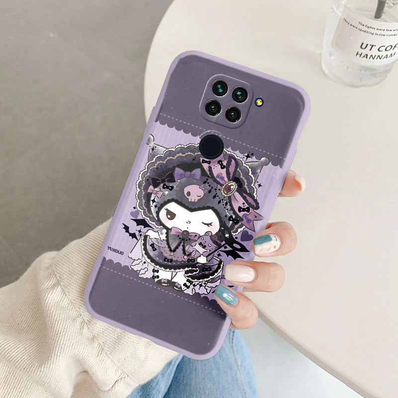 Cute Cartoon Kuromi Melody Cinnamoroll Phone Case - Anti-drop Cases - Xiaomi Redmi Note 9 Back Cover - Girl Boys for Redmi Note 9 - Xiaomi Redmi Note 9 - Anime Fan Gift-Kcz-sanlo92-Redmi Note 9-