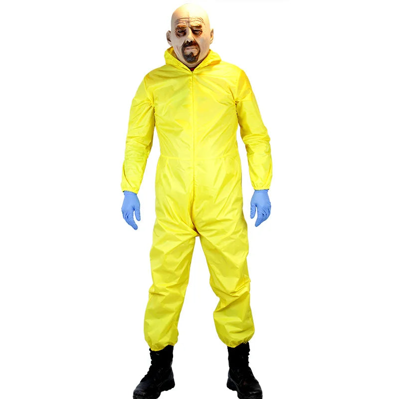 Breaking Bad Cosplay Costume - Go All Out with the Yellow Jumpsuit and Mask for a Thrilling Game-Themed Halloween Costume-