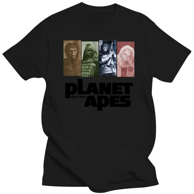 Planet Of The Apes - 1968 Movie Poster T-Shirt - Cult Movie Classic - Garment-blackMen-S-