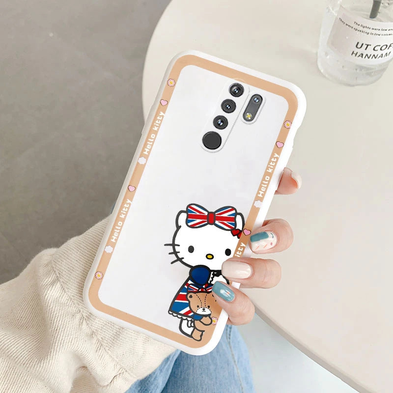 Cartoon Phone Case Kuromi Melody Cinnamoroll - Anti-drop Silicone Case - Xiaomi POCO M2 Redmi 9 Back Cover - Girl Boys for Redmi 9 - Xiaomi Redmi 9 - Anime Fan Gift-Kba-sanlo30-Redmi 9-