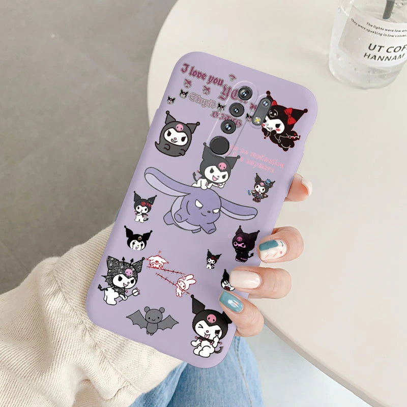 Cartoon Phone Case Kuromi Melody Cinnamoroll - Anti-drop Silicone Case - Xiaomi POCO M2 Redmi 9 Back Cover - Girl Boys for Redmi 9 - Xiaomi Redmi 9 - Anime Fan Gift-Kcz-sanlo58-Redmi 9-
