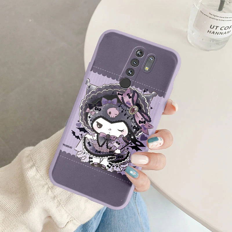 Cartoon Phone Case Kuromi Melody Cinnamoroll - Anti-drop Silicone Case - Xiaomi POCO M2 Redmi 9 Back Cover - Girl Boys for Redmi 9 - Xiaomi Redmi 9 - Anime Fan Gift-Kcz-sanlo92-Redmi 9-