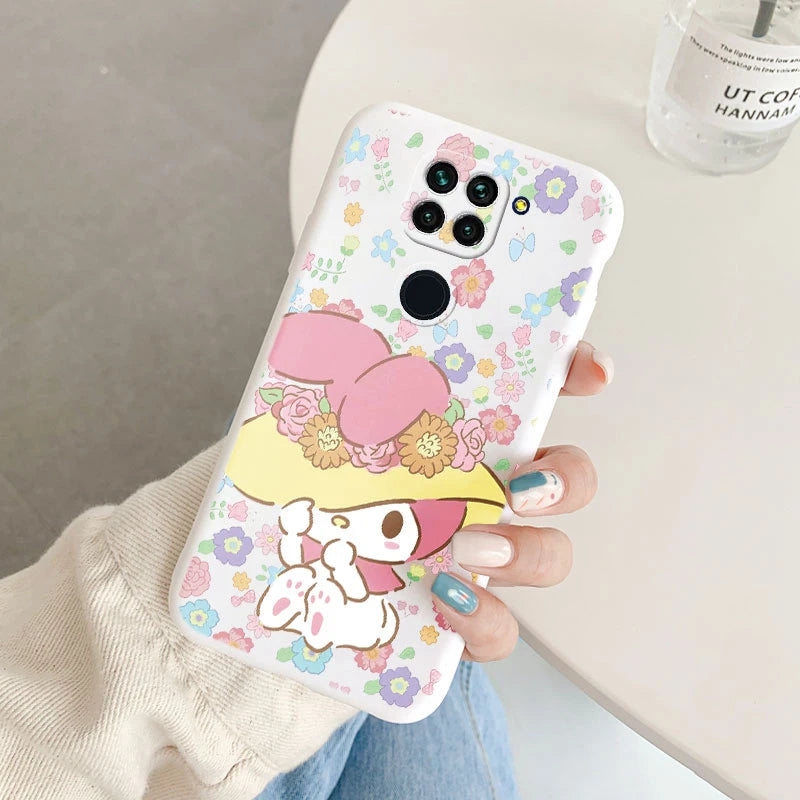 Cute Cartoon Kuromi Melody Cinnamoroll Phone Case - Anti-drop Cases - Xiaomi Redmi Note 9 Back Cover - Girl Boys for Redmi Note 9 - Xiaomi Redmi Note 9 - Anime Fan Gift-Kba-sanlo102-Redmi Note 9-
