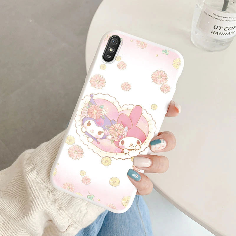 Cute Cartoon Phone Case - Anti-drop Soft Kuromi Melody Cinnamoroll Case - Xiaomi Redmi 9A 9AT Back Cover - Girl Boys for Redmi 9a - Xiaomi Redmi 9A - Anime Fan Gift-Kba-sanlo132-Redmi 9A-