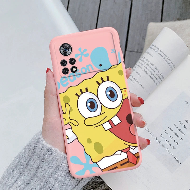 Sponge Bob Square Pants Patrick Star Phone Case - Soft Silicone Coque - For Xiaomi POCOM5S M5 S - PocoM5 S Fundas Bag - Xiaomi Poco M5S - Cartoon lover gift-Kqf-hmbb08-POCO X4 Pro 5G-