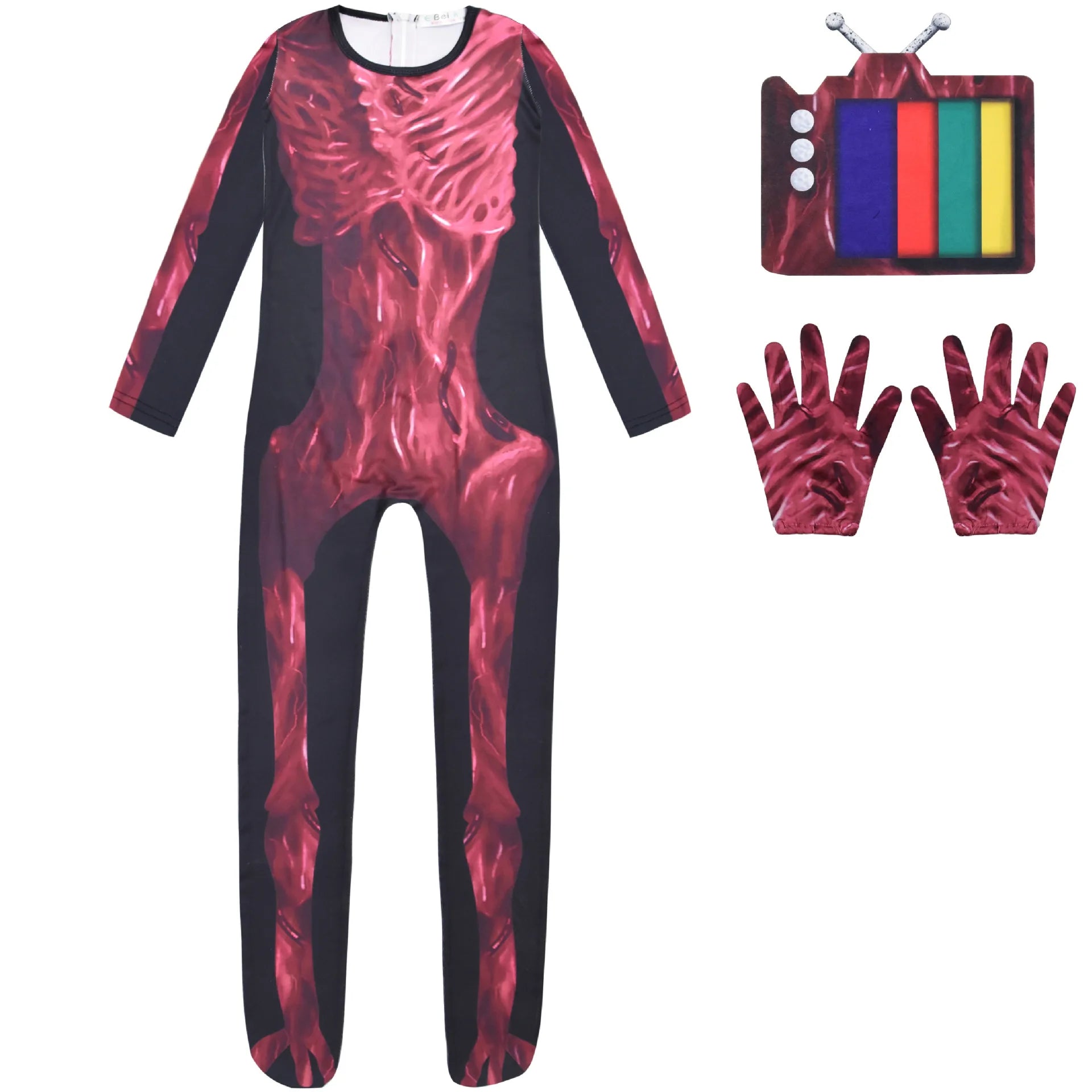 Kids Siren Head Cosplay Costume - Perfect for Boys and Girls, Suitable for Anime Funny Party Bodysuit, Halloween Carnival, and Fancy Dress Jumpsuits-168-120-Siren Head
