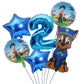 1Set Cartoon Paw Patrol Ryder Birthday Decoration - Aluminum Film Balloon Set Dog Chase Skye Marshall - Party Supplies Children Toys-Blue 6pcs 2-