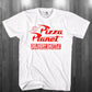 Pizza Planet Shirt - Vacation T-Shirt - Retro Television And Video - 1990s Garment-White-S-