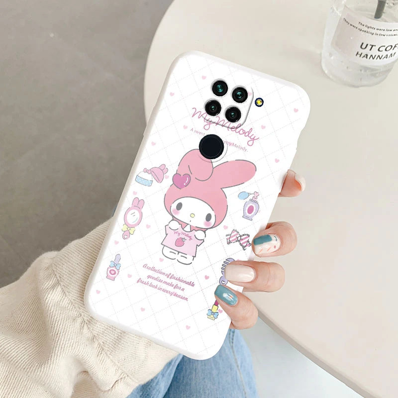 Cute Cartoon Kuromi Melody Cinnamoroll Phone Case - Anti-drop Cases - Xiaomi Redmi Note 9 Back Cover - Girl Boys for Redmi Note 9 - Xiaomi Redmi Note 9 - Anime Fan Gift-Kba-sanlo64-Redmi Note 9-