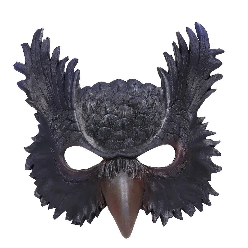 Dragon Costume for Female Xia - Halloween Costume for Women with Cosplay Props, Owl Anime Evil Wing Mask, Suitable for Dance Party and Carnival Costumes for Adults-Owl mask-One Size-