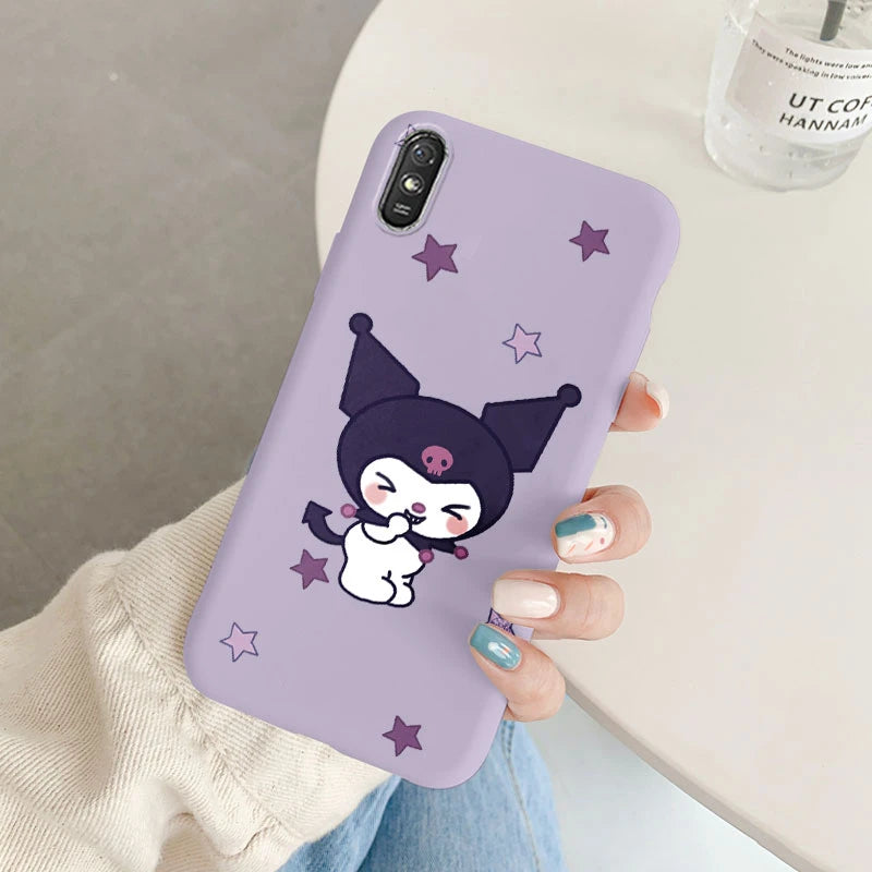 Cute Cartoon Phone Case - Anti-drop Soft Kuromi Melody Cinnamoroll Case - Xiaomi Redmi 9A 9AT Back Cover - Girl Boys for Redmi 9a - Xiaomi Redmi 9A - Anime Fan Gift-Kcz-sanlo175-Redmi 9A-