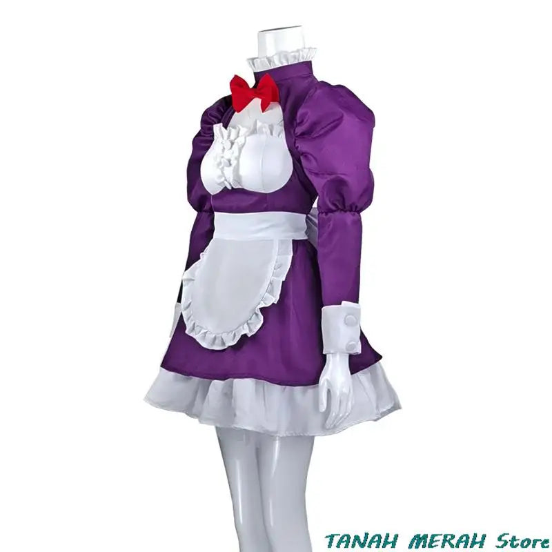 Anime High-Rise Invasion Maid-fuku Kamen Cosplay Costume - Featuring Tenkuu Shinpan Mask, Servant Skirt, and Sexy Kawaii Halloween Suit for Women-