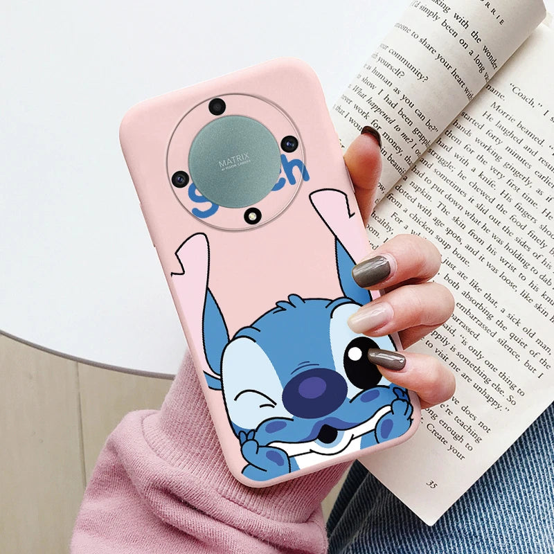 Angel Stitch Lilo Case - Soft Silicone Cartoon Anime Shell - For Honor Magic 5 Lite - Honor X9a Magic5 Lite 5G Phone Cover - All Honor Models - Anime Fan Gift-Kqf-dsnrw252-Honor X9a 5G-