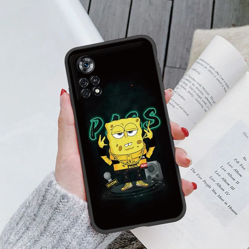 Sponge Bob Square Pants Patrick Star Phone Case - Soft Silicone Coque - For Xiaomi POCOM5S M5 S - PocoM5 S Fundas Bag - Xiaomi Poco M5S - Cartoon lover gift-Khe-hmbb92-POCO X4 Pro 5G-