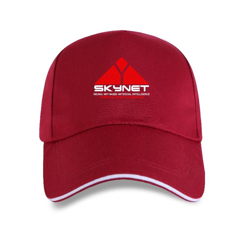 SKYNET LOGO - Snapback Baseball Cap - Summer Hat For Men and Women-P-RedWine-