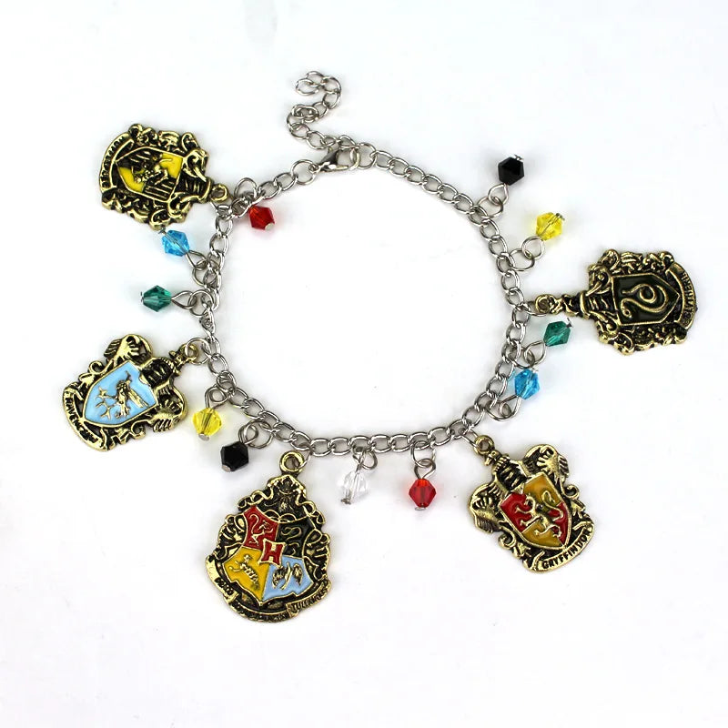 Time Turner Quidditch Jewelry - Harri Potter Combination Bracelet Pendants - Silver and Gold Plated Charms-
