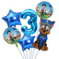 1Set Cartoon Paw Patrol Ryder Birthday Decoration - Aluminum Film Balloon Set Dog Chase Skye Marshall - Party Supplies Children Toys-Blue 6pcs 3-