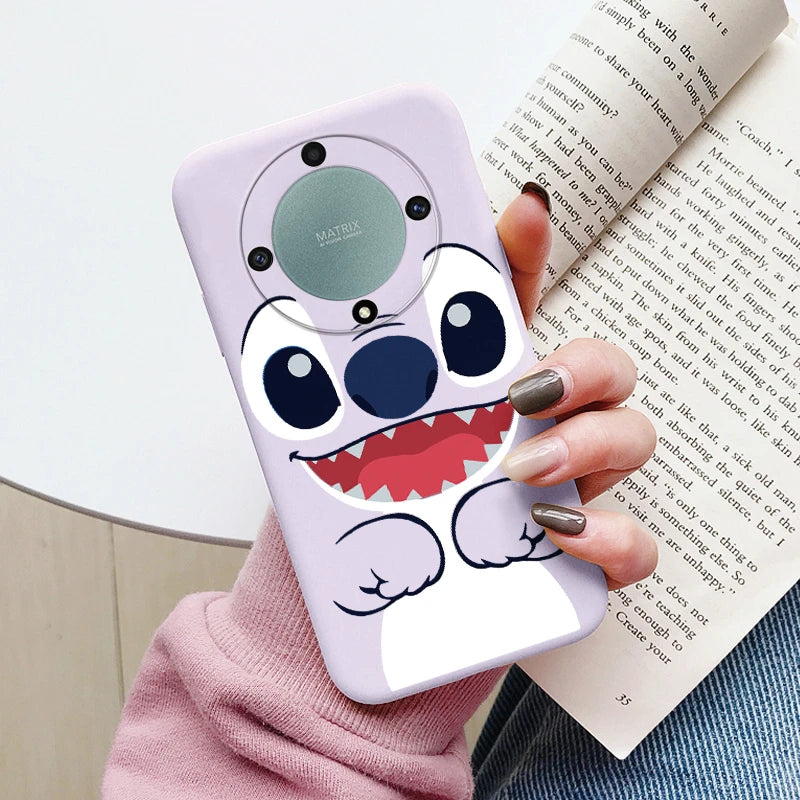 Angel Stitch Lilo Case - Soft Silicone Cartoon Anime Shell - For Honor Magic 5 Lite - Honor X9a Magic5 Lite 5G Phone Cover - All Honor Models - Anime Fan Gift-Kcz-dsnrw280-Honor X9a 5G-