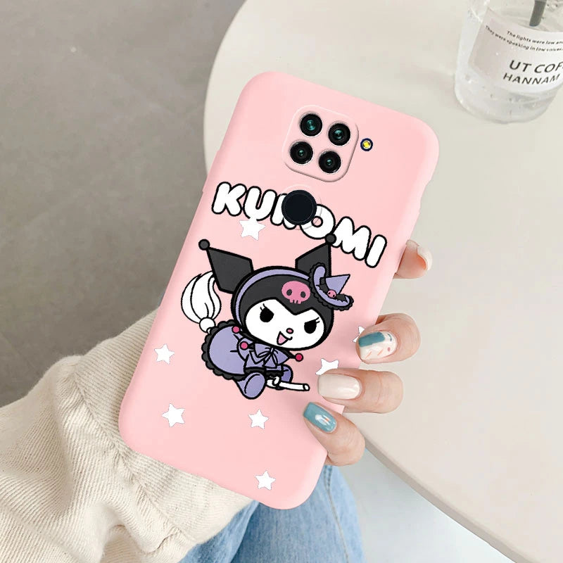 Cute Cartoon Kuromi Melody Cinnamoroll Phone Case - Anti-drop Cases - Xiaomi Redmi Note 9 Back Cover - Girl Boys for Redmi Note 9 - Xiaomi Redmi Note 9 - Anime Fan Gift-Kqf-sanlo119-Redmi Note 9-