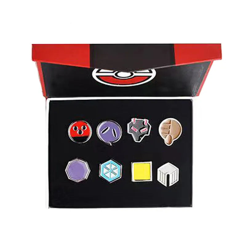 Pokemon Gym Badges Collection - Kanto Johto Hoenn Sinnoh Pins Brooches - Unique Pocket Monster Gift-B-