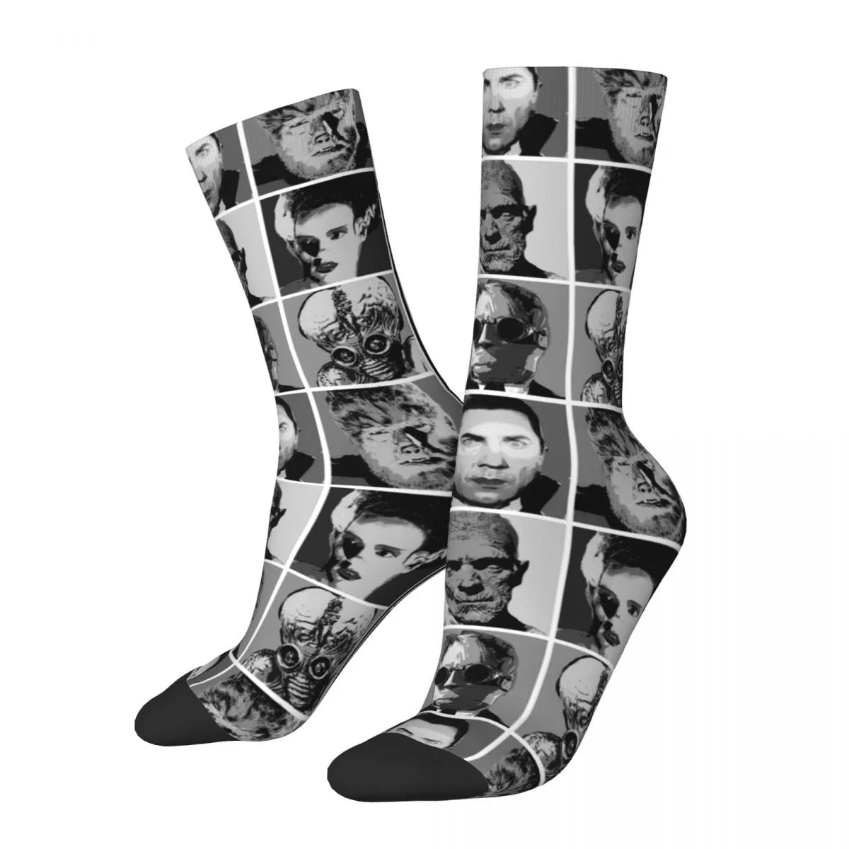 Autumn Winter Warhol Frankenstein Socks - Funny Women & Men Universal - Horror Halloween Sports-As Shown-One Size-