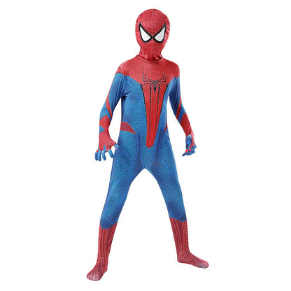 New Superhero 2099 Spiderman Kids Cosplay Costume - Bodysuit in 3D Style for Halloween Party Suits with Attached Mask-2099-100-