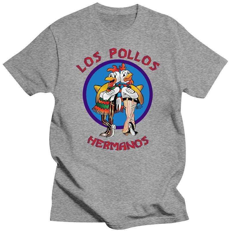 Breaking Bad - LOS POLLOS - Chicken Brothers Crackdown - 100% Cotton T-shirt-grayMen-XXS-
