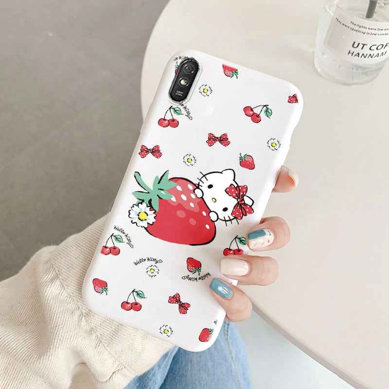 Cute Cartoon Phone Case - Anti-drop Soft Kuromi Melody Cinnamoroll Case - Xiaomi Redmi 9A 9AT Back Cover - Girl Boys for Redmi 9a - Xiaomi Redmi 9A - Anime Fan Gift-Kba-sanlo32-Redmi 9A-