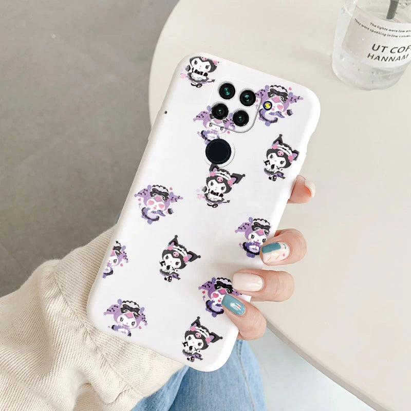 Cute Cartoon Kuromi Melody Cinnamoroll Phone Case - Anti-drop Cases - Xiaomi Redmi Note 9 Back Cover - Girl Boys for Redmi Note 9 - Xiaomi Redmi Note 9 - Anime Fan Gift-Kba-sanlo33-Redmi Note 9-
