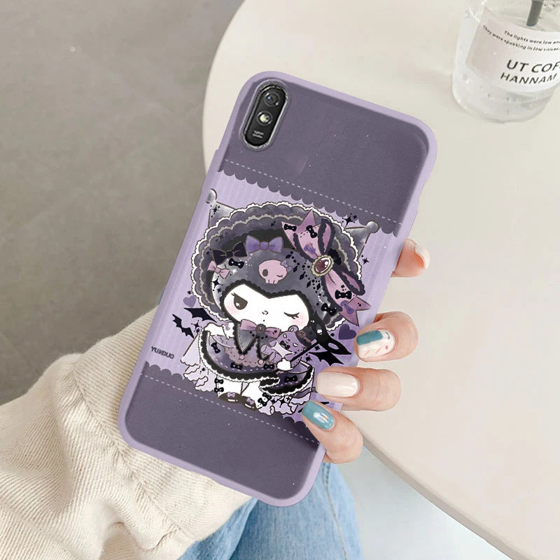 Cute Cartoon Phone Case - Anti-drop Soft Kuromi Melody Cinnamoroll Case - Xiaomi Redmi 9A 9AT Back Cover - Girl Boys for Redmi 9a - Xiaomi Redmi 9A - Anime Fan Gift-Kcz-sanlo92-Redmi 9A-