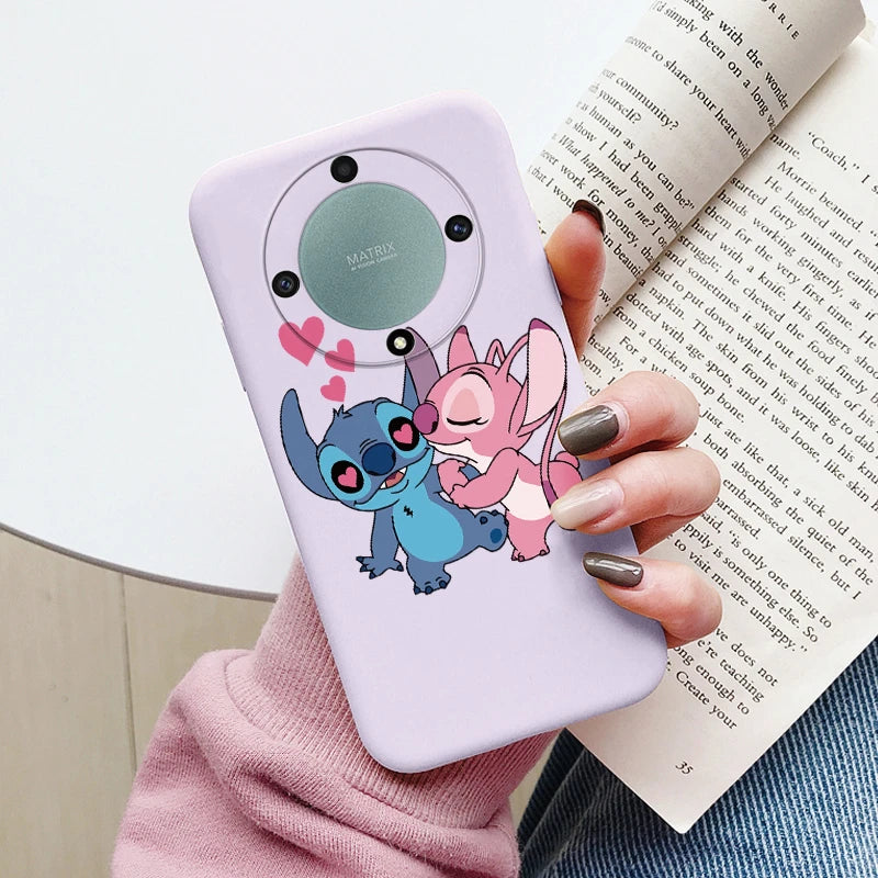 Angel Stitch Lilo Case - Soft Silicone Cartoon Anime Shell - For Honor Magic 5 Lite - Honor X9a Magic5 Lite 5G Phone Cover - All Honor Models - Anime Fan Gift-Kcz-dsnrw286-Honor X9a 5G-