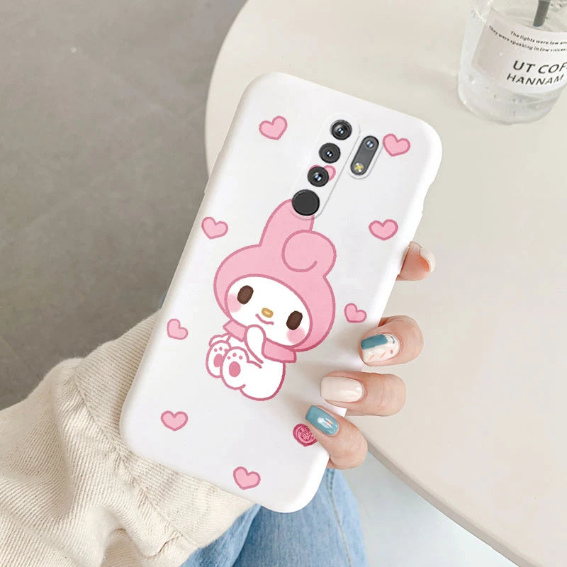 Cartoon Phone Case Kuromi Melody Cinnamoroll - Anti-drop Silicone Case - Xiaomi POCO M2 Redmi 9 Back Cover - Girl Boys for Redmi 9 - Xiaomi Redmi 9 - Anime Fan Gift-Kba-sanlo81-Redmi 9-