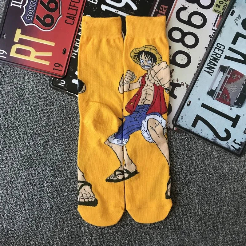 One Piece Luffy Ace Zoro Cosplay Short Socks - Anime Adult Unisex - Costume Accessories Xmas Gift-1-