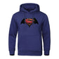 Superman / Batman - Super-Bat Hoodie - Men's Casual Streetwear-Dark Blue1-S-