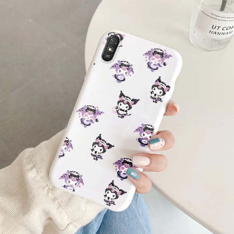 Cute Cartoon Phone Case - Anti-drop Soft Kuromi Melody Cinnamoroll Case - Xiaomi Redmi 9A 9AT Back Cover - Girl Boys for Redmi 9a - Xiaomi Redmi 9A - Anime Fan Gift-Kba-sanlo33-Redmi 9A-