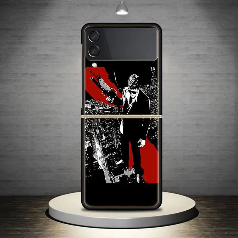 Scarface 1983 - Al Pacino's Iconic Role - Samsung Galaxy Z Flip Cover - Compatible with Flip4, 5, Flip3 5G - Black Hard Cover ZFlip4, ZFlip5, ZFlip3.-TR851-6-Samsung Z Flip 3-