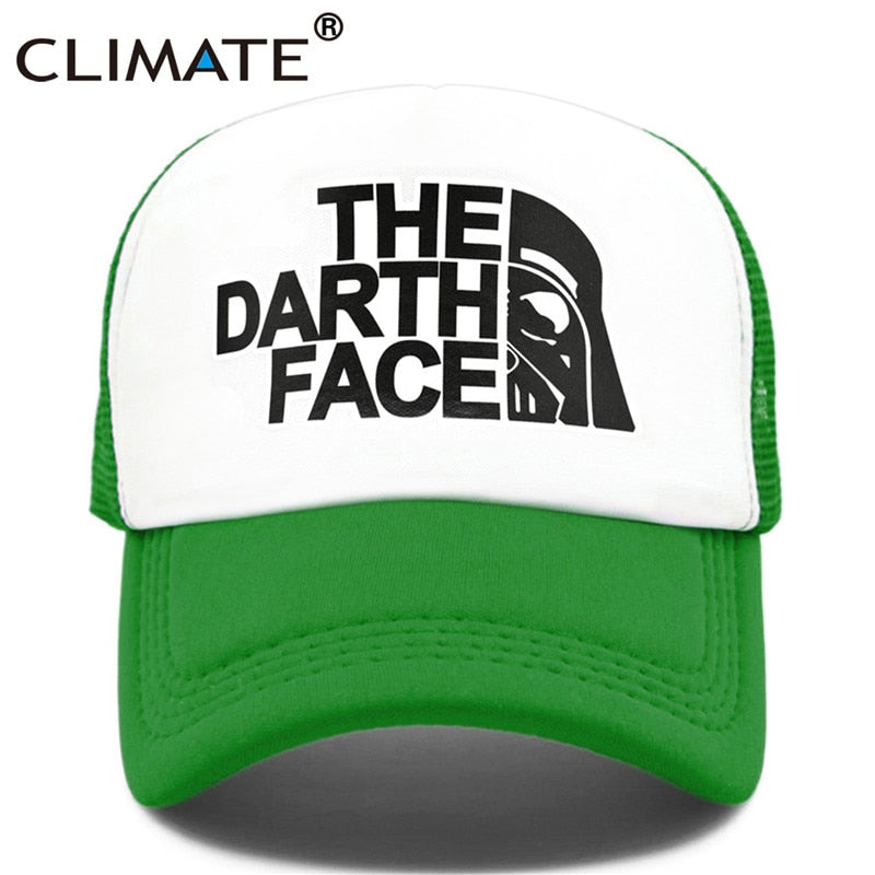 Darth Trucker - Ultimate Trucker - Snapback Baseball Cap - Summer Hat For Men and Women-Green White-Kid 52to55cm Head-